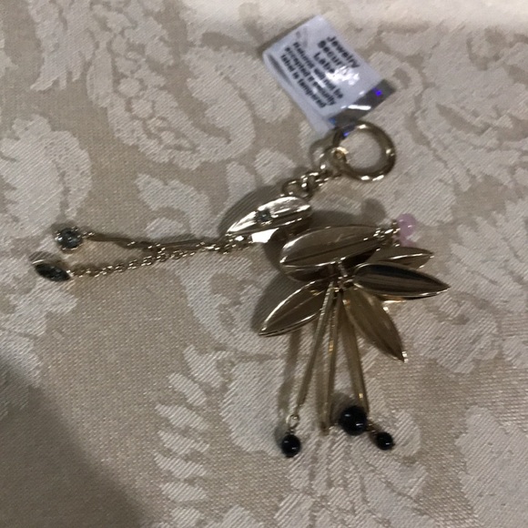 Large Christian Dior Crystal Pink & Black Stone Pendant - Picture 12 of 12